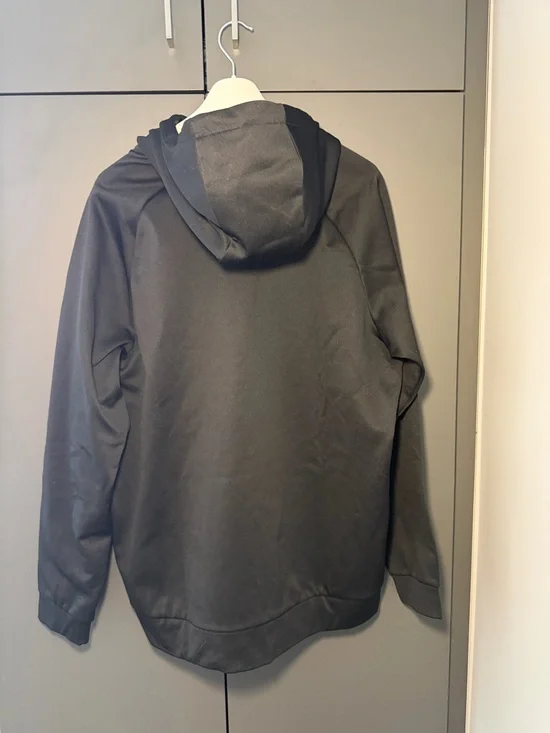 Nike Black Hoodie with Large Silver Swoosh - Picture 4 of 4